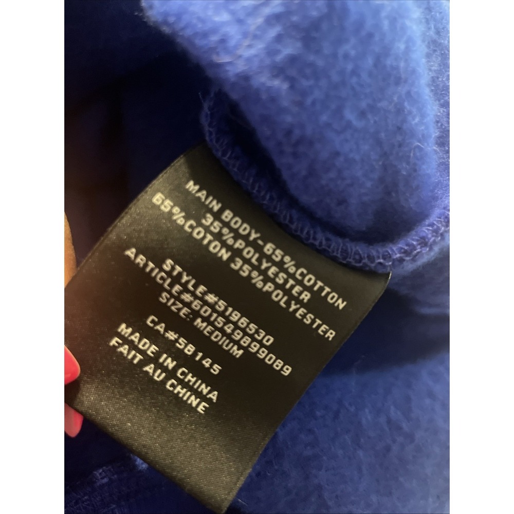 Venque Amoo Pixel Smiley Hoodie Sweatshirt Men's Medium Royal Blue - Picture 7 of 7